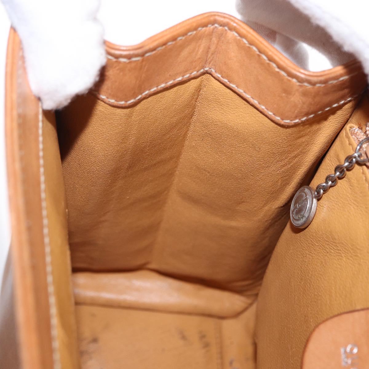 GUCCI Hand Bag Leather Beige Silver 000 1793 0286 Auth gh2234