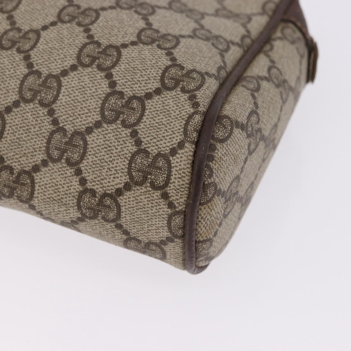 GUCCI GG Supreme Web Sherry Line Clutch Bag PVC Beige 63 014 3553 Auth gh2257