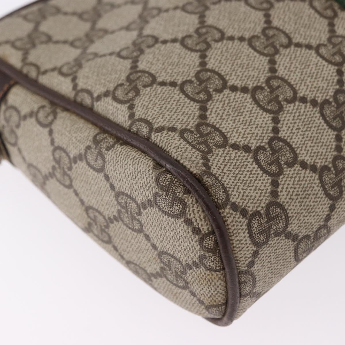 GUCCI GG Supreme Web Sherry Line Clutch Bag PVC Beige 63 014 3553 Auth gh2257