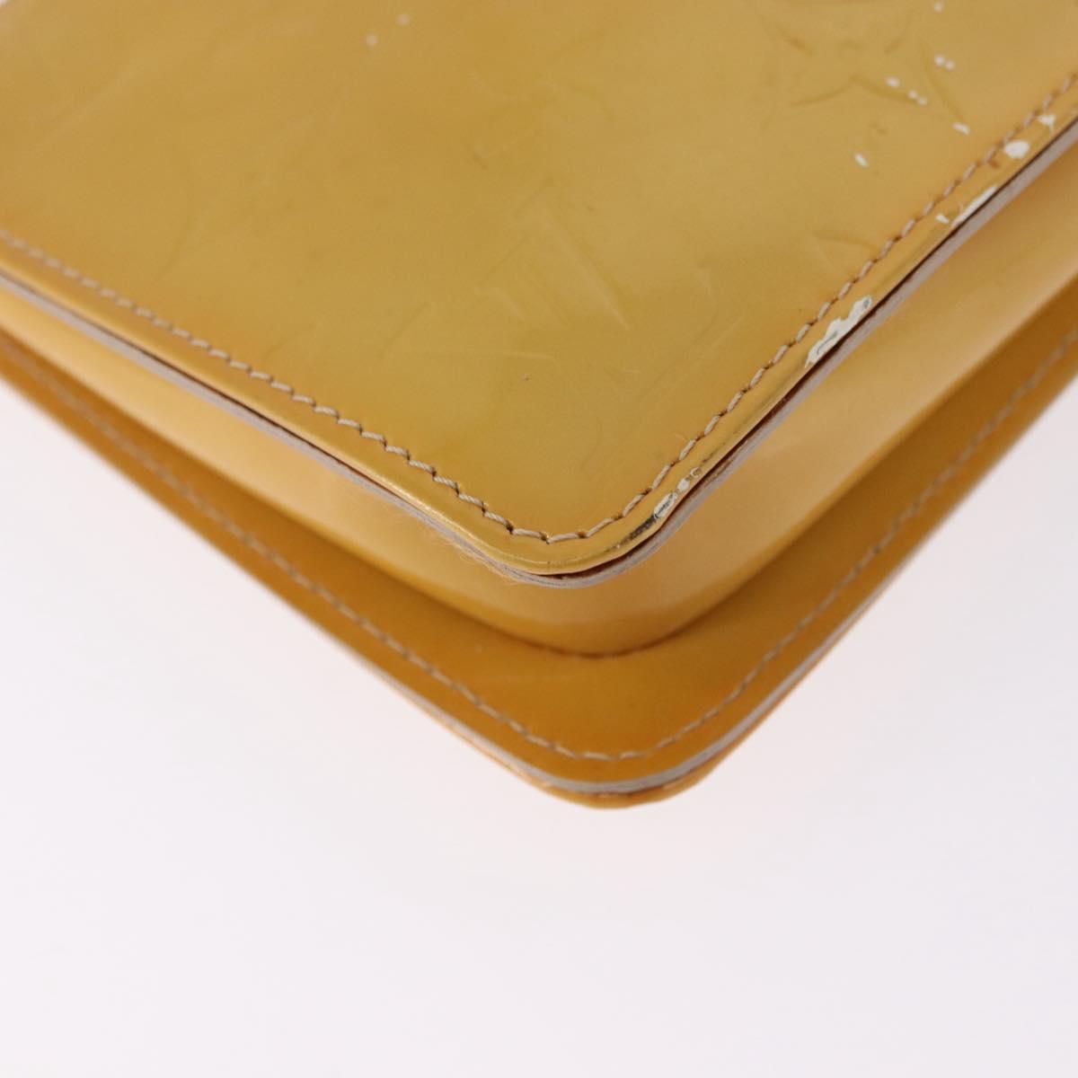 LOUIS VUITTON Monogram Vernis Lexington Accessory Pouch Beige M91010 Auth gh2259