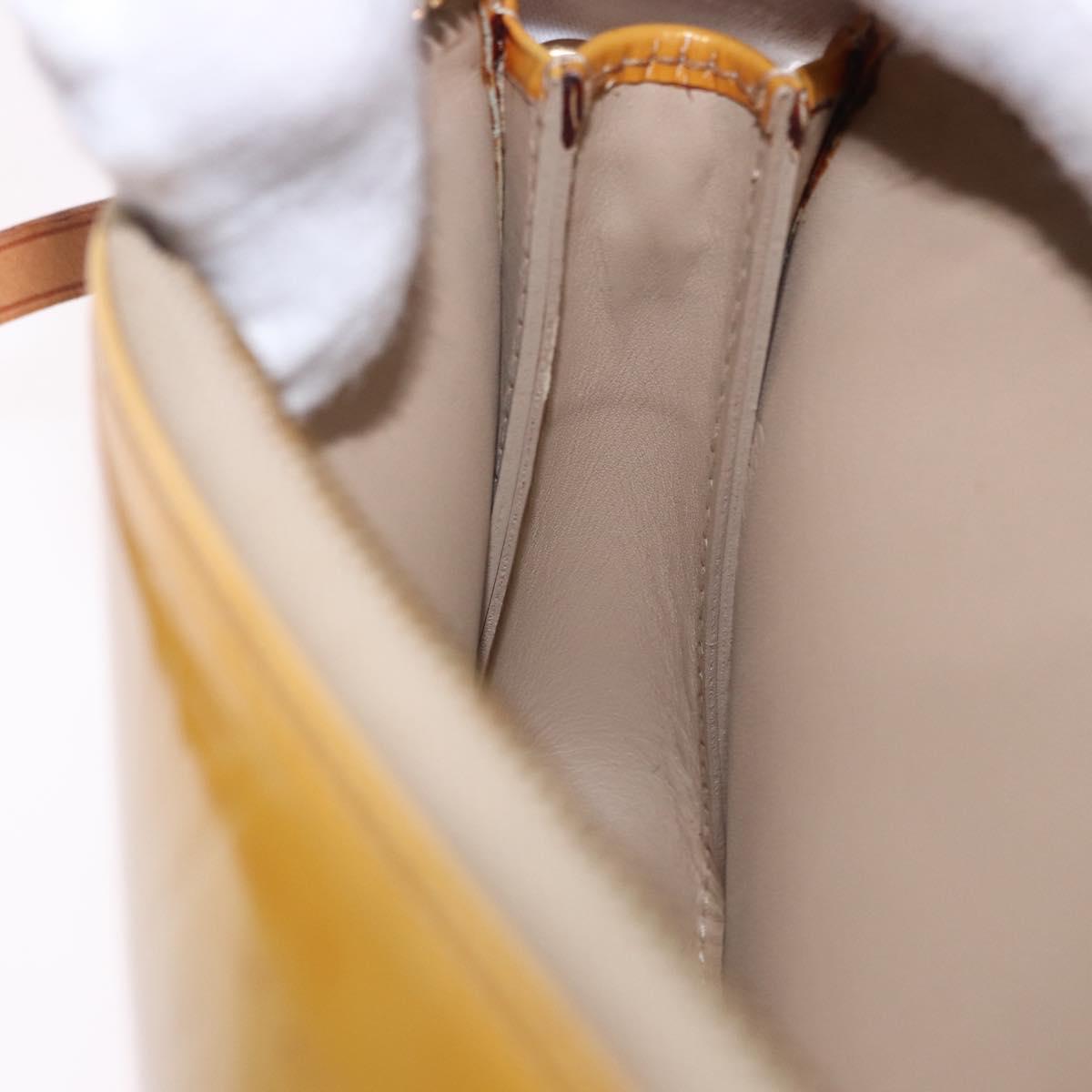 LOUIS VUITTON Monogram Vernis Lexington Accessory Pouch Beige M91010 Auth gh2259