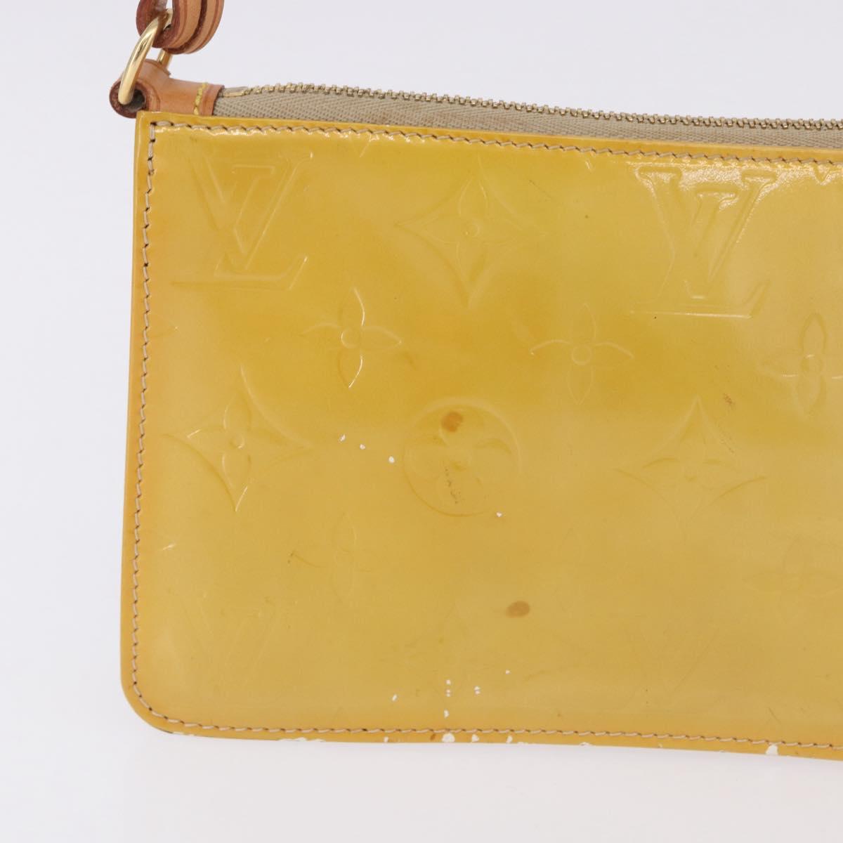 LOUIS VUITTON Monogram Vernis Lexington Accessory Pouch Beige M91010 Auth gh2259