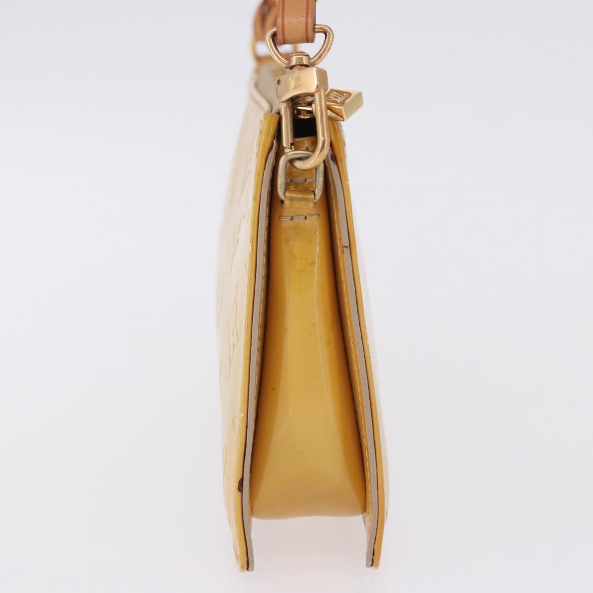 LOUIS VUITTON Monogram Vernis Lexington Accessory Pouch Beige M91010 Auth gh2259