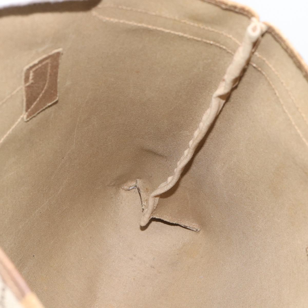 GUCCI GG Supreme Tote Bag PVC Leather Beige Gold Tone 39 02 061 Auth gh2260