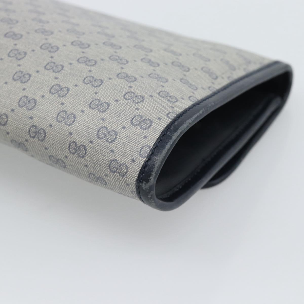 GUCCI Micro GG Clutch Bag PVC Leather Navy 004 89 0265 Auth gh2263