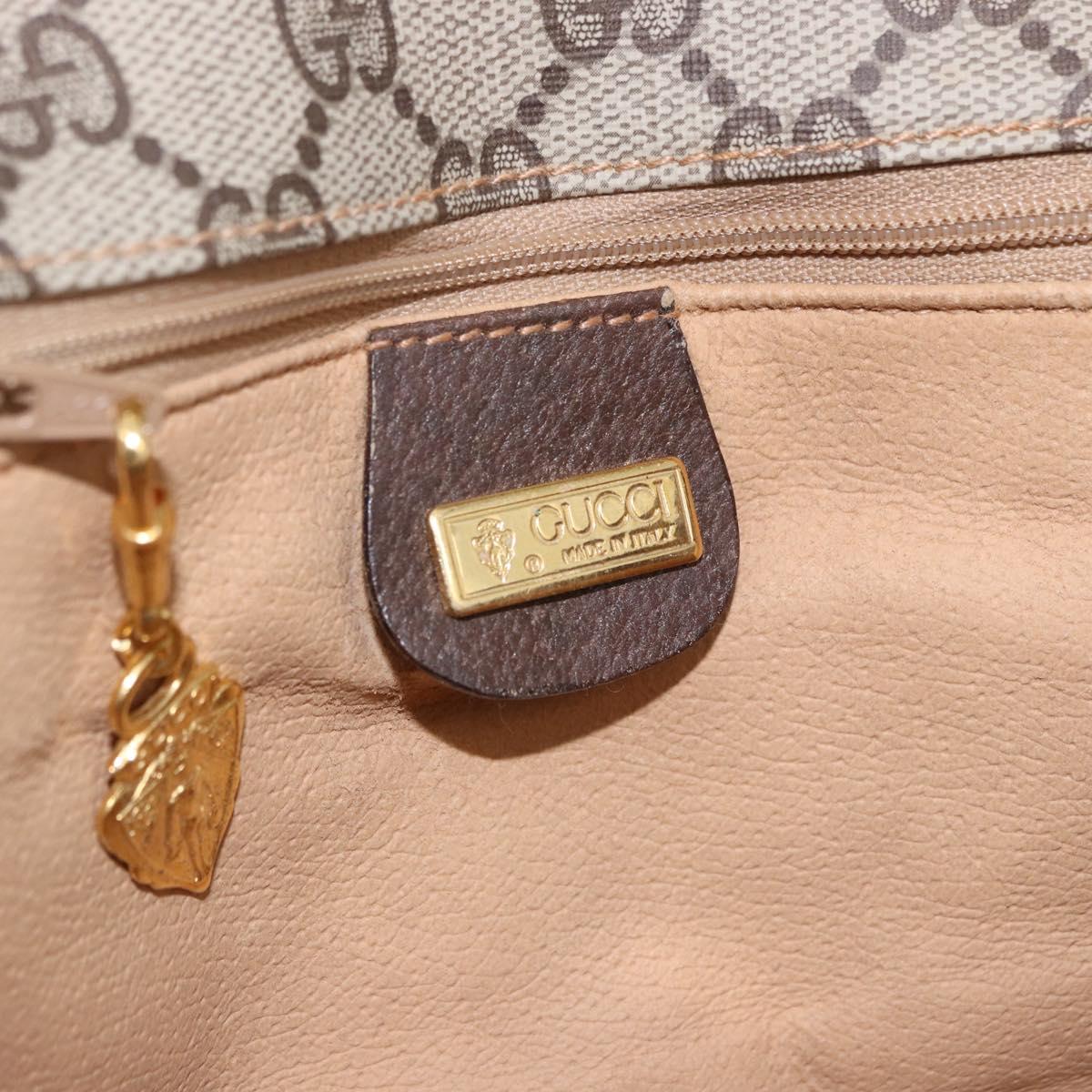 GUCCI GG Supreme Clutch Bag PVC Leather Beige 004 904 0190 Auth gh2264