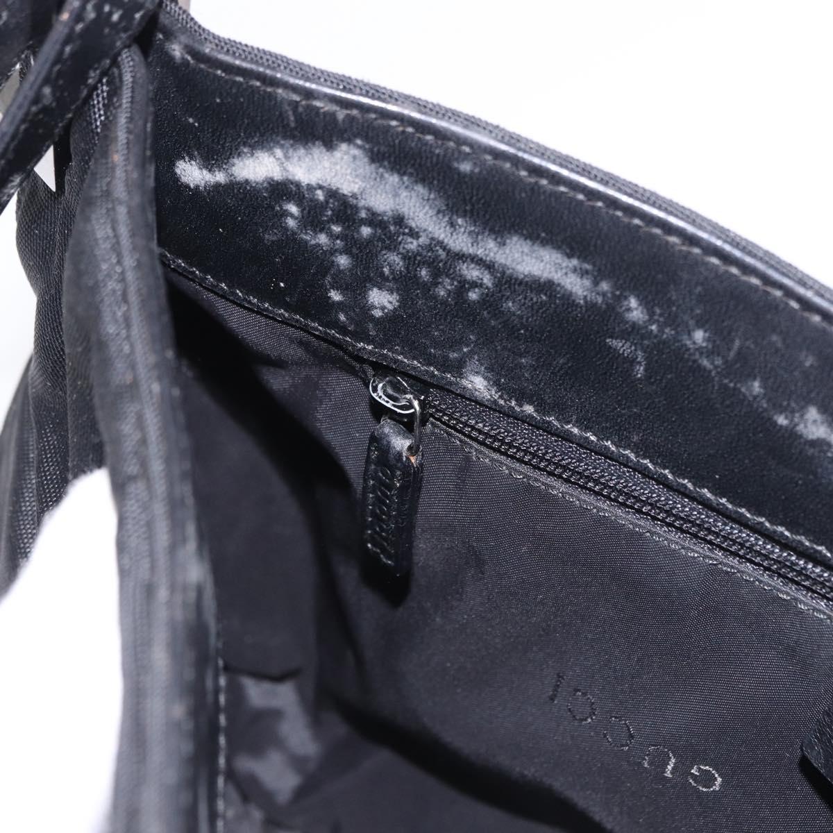 GUCCI Shoulder Bag Canvas Black 001 3193 Auth gh2266