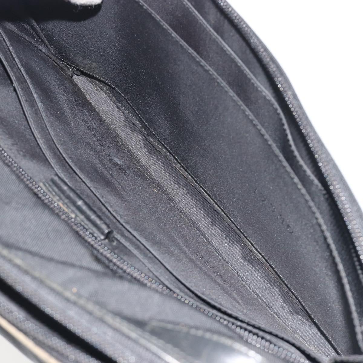 GUCCI Shoulder Bag Canvas Black Silver 001 3294 Auth gh2268