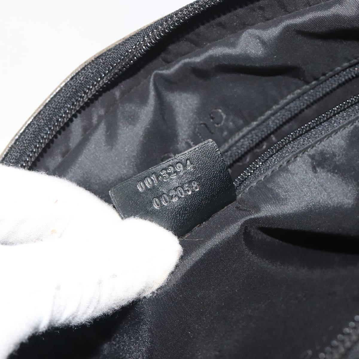 GUCCI Shoulder Bag Canvas Black Silver 001 3294 Auth gh2268