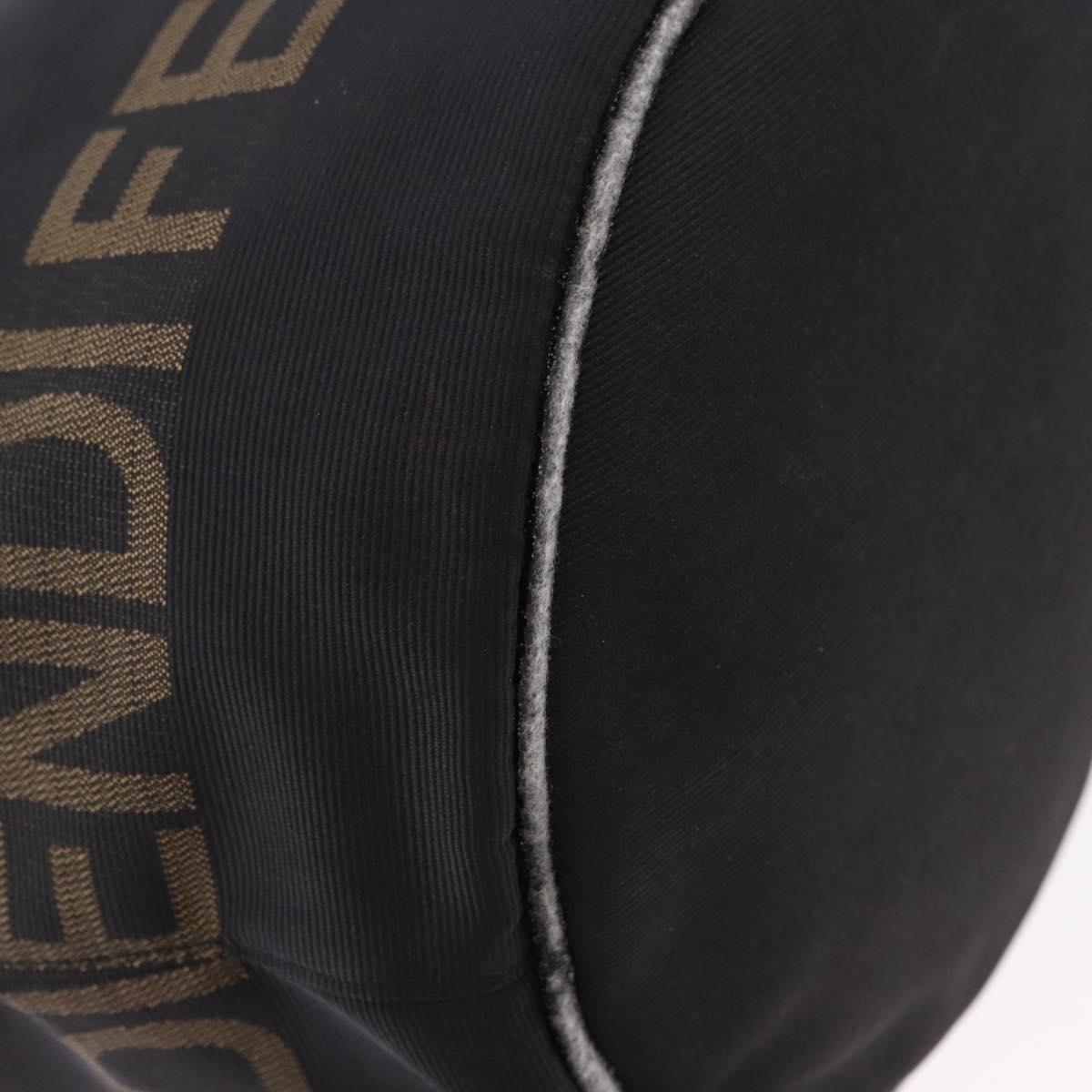 FENDI Hand Bag Canvas Black Auth gh2270