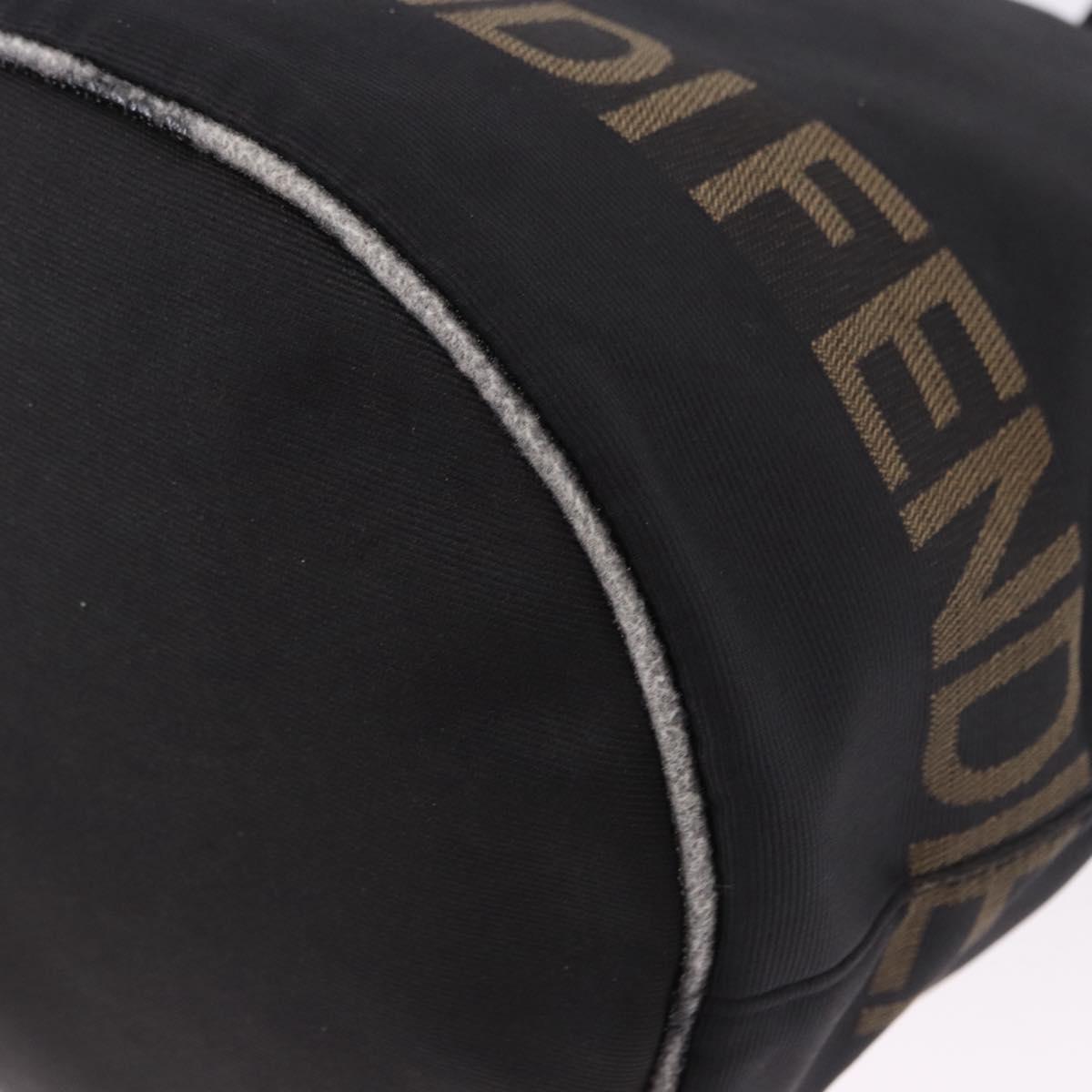 FENDI Hand Bag Canvas Black Auth gh2270