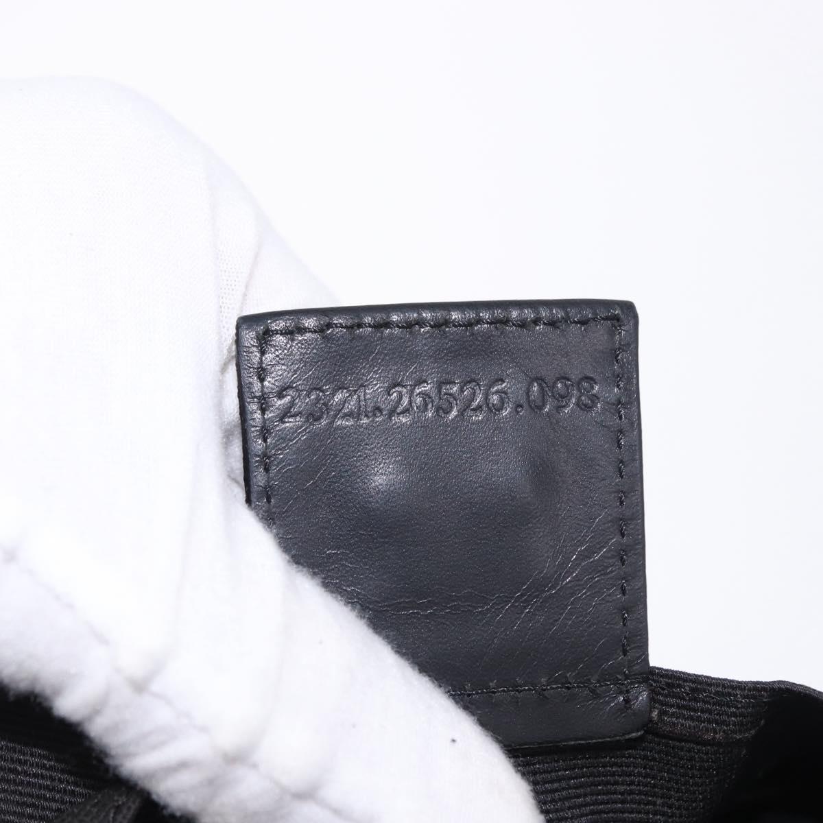 FENDI Hand Bag Canvas Black Auth gh2270