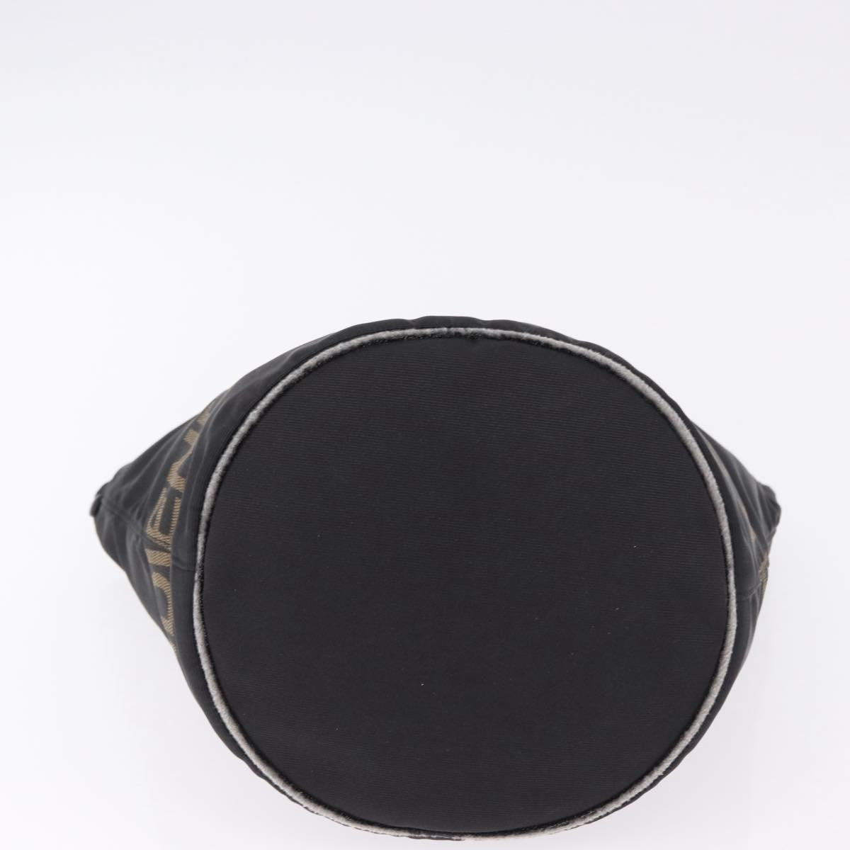 FENDI Hand Bag Canvas Black Auth gh2270
