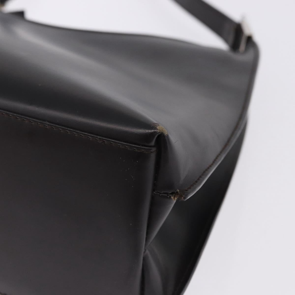 GUCCI Shoulder Bag Leather Black Silver 001 3015 Auth gh2272
