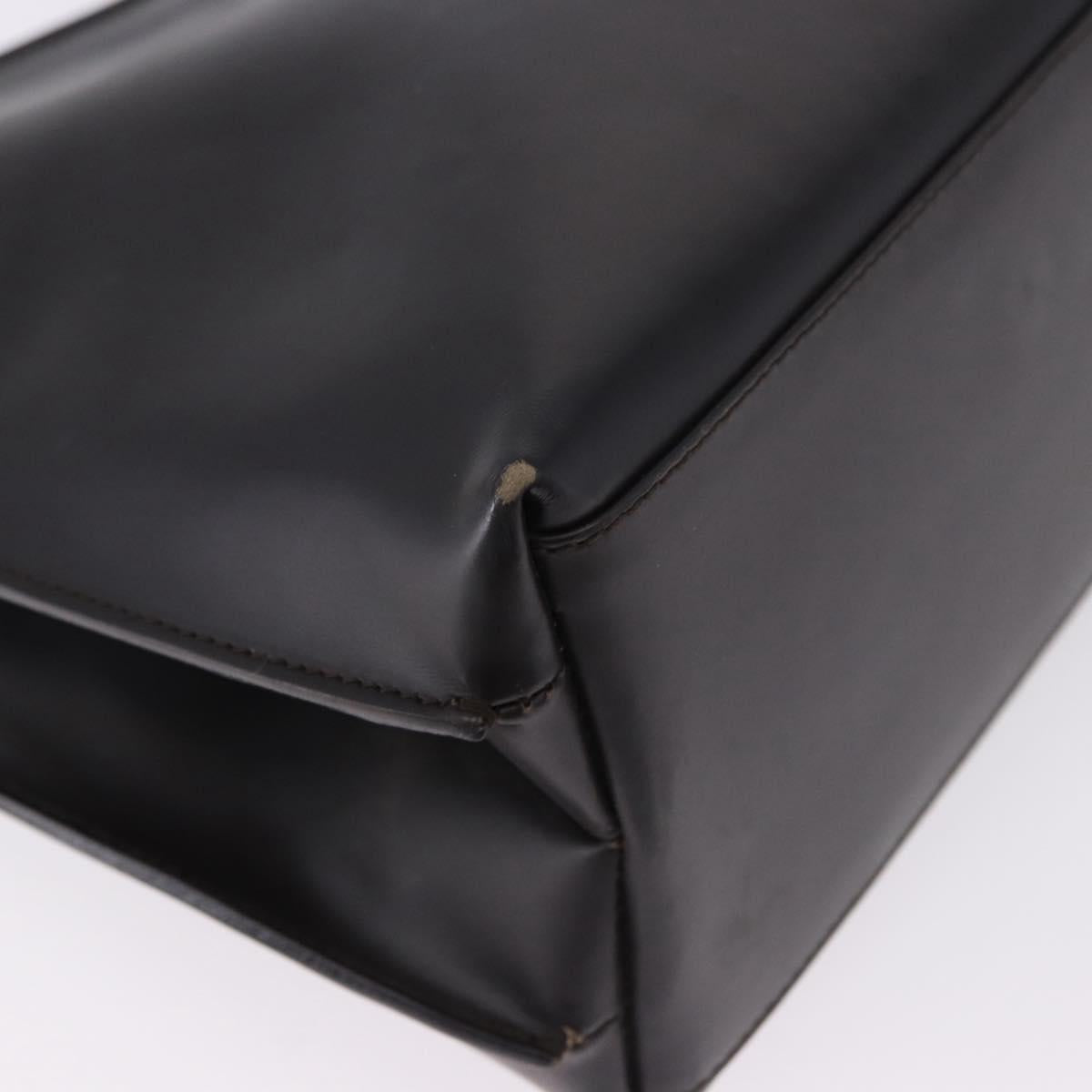 GUCCI Shoulder Bag Leather Black Silver 001 3015 Auth gh2272