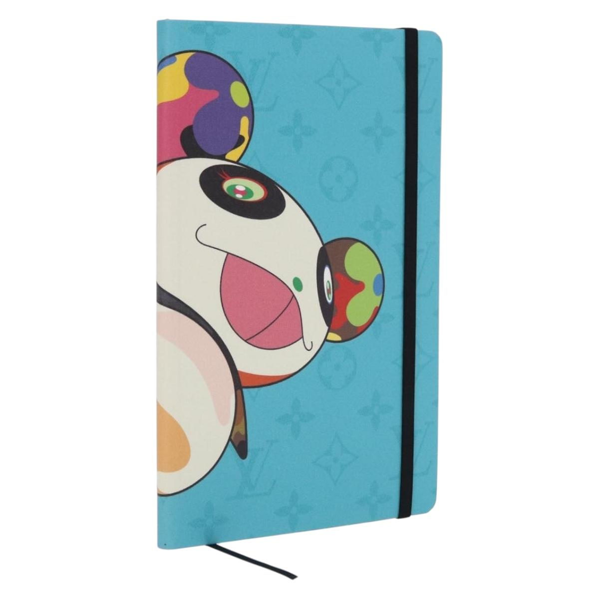 LOUIS VUITTON × TM Monogram Notebook MM Jane Light Blue LV Auth gh2275M
