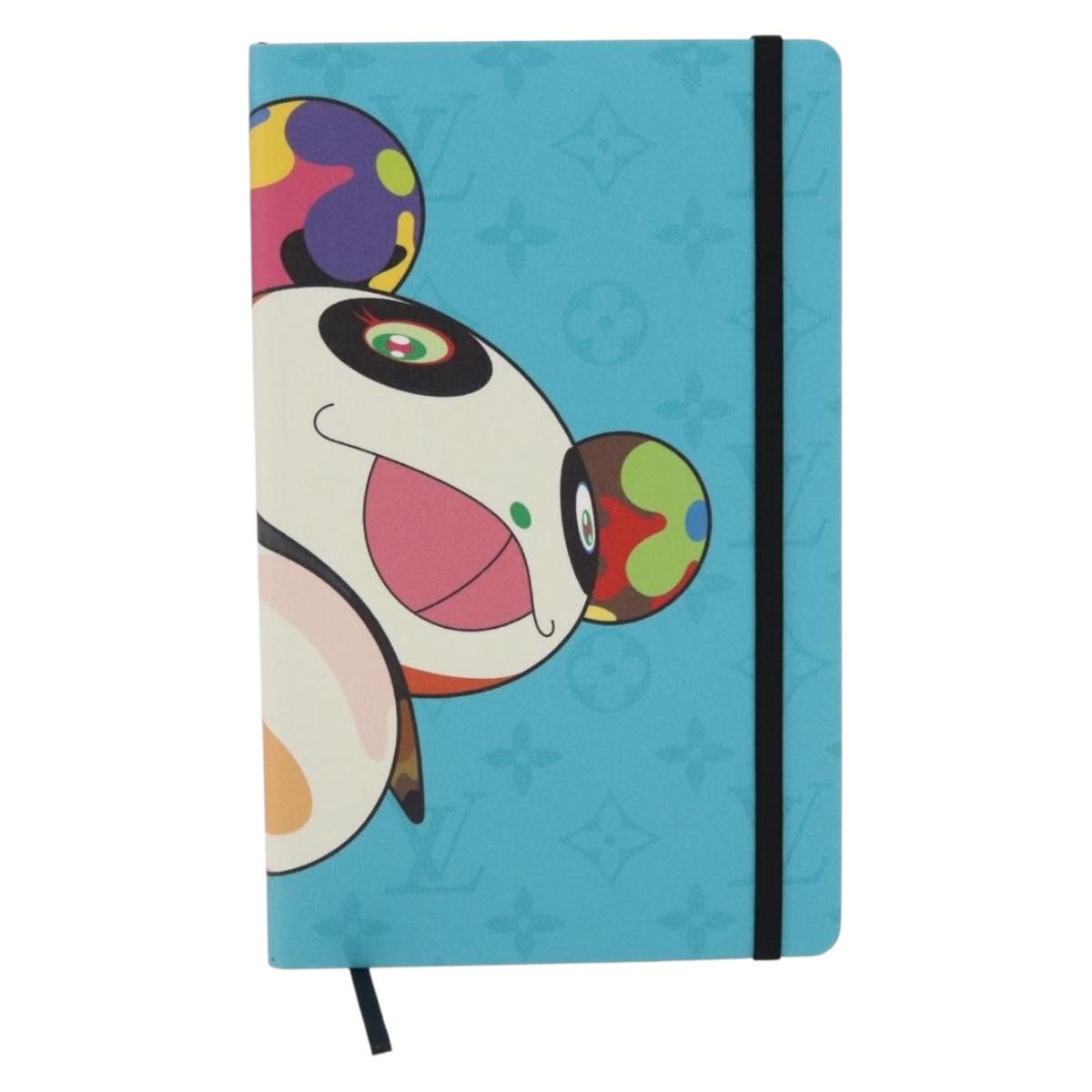 LOUIS VUITTON × TM Monogram Notebook MM Jane Light Blue LV Auth gh2275M