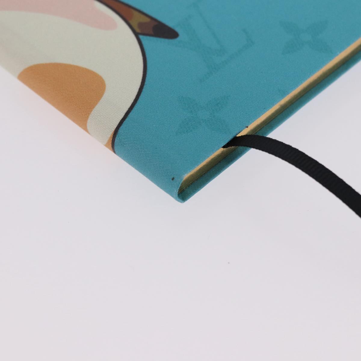 LOUIS VUITTON × TM Monogram Notebook MM Jane Light Blue LV Auth gh2275M