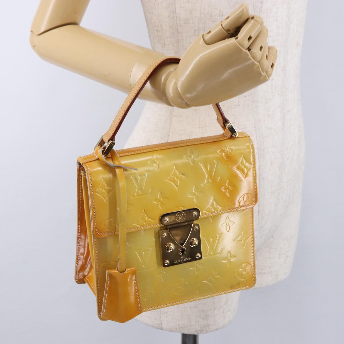 LOUIS VUITTON Monogram Vernis Spring street Hand Bag Gris M91029 LV Auth gh2277