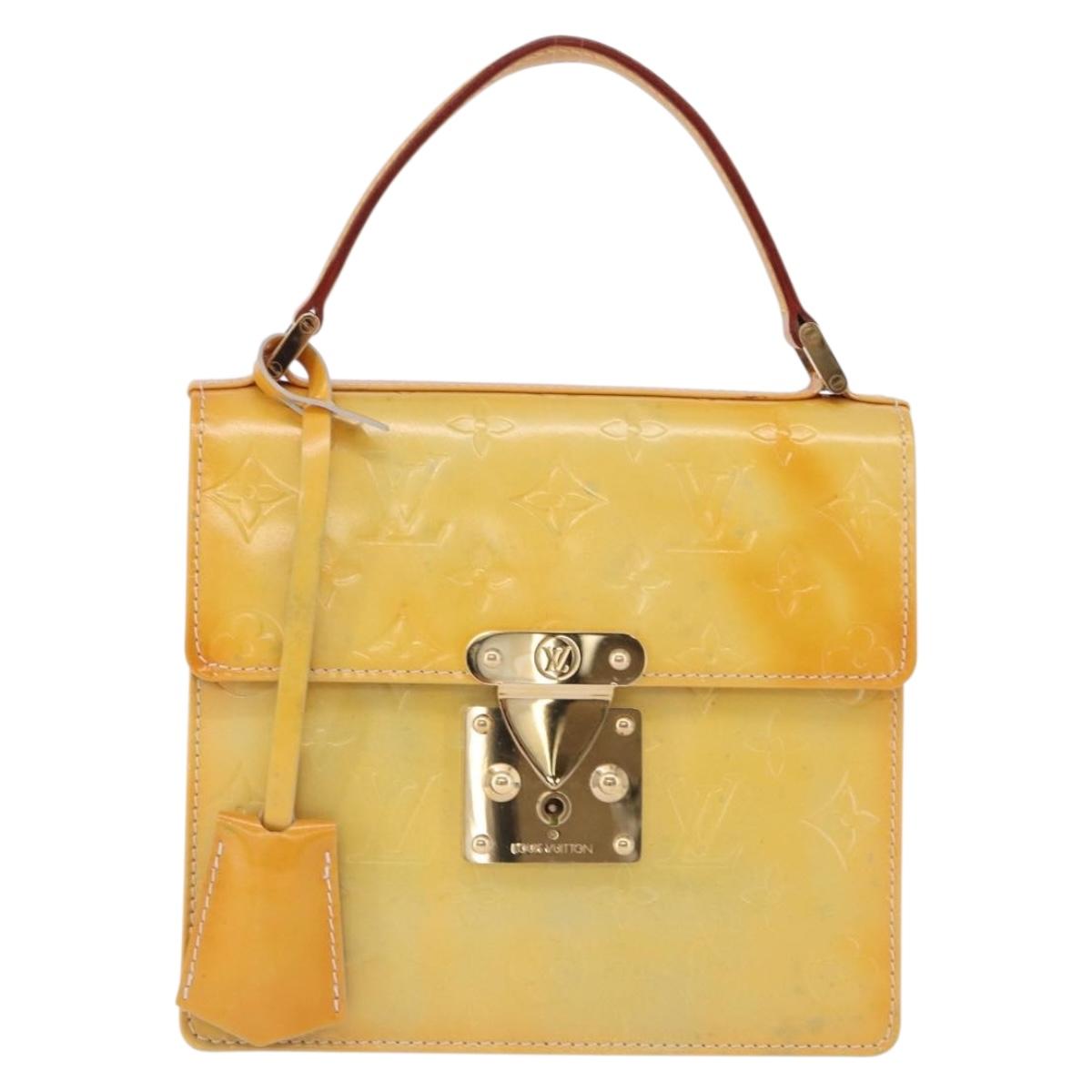 LOUIS VUITTON Monogram Vernis Spring street Hand Bag Gris M91029 LV Auth gh2277