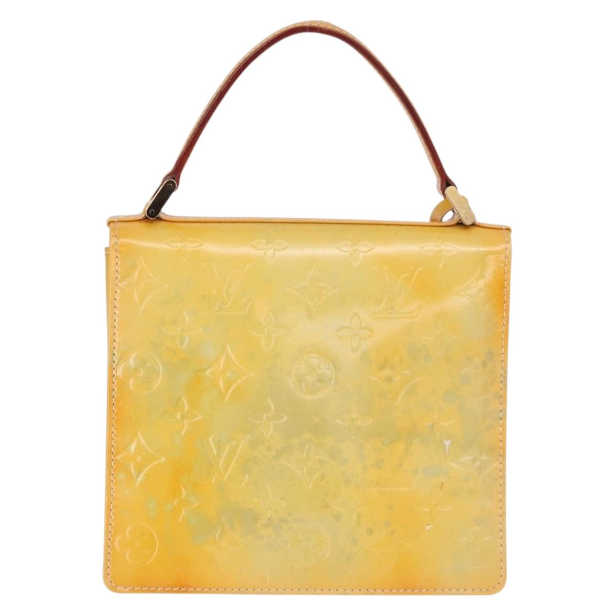 LOUIS VUITTON Monogram Vernis Spring street Hand Bag Gris M91029 LV Auth gh2277