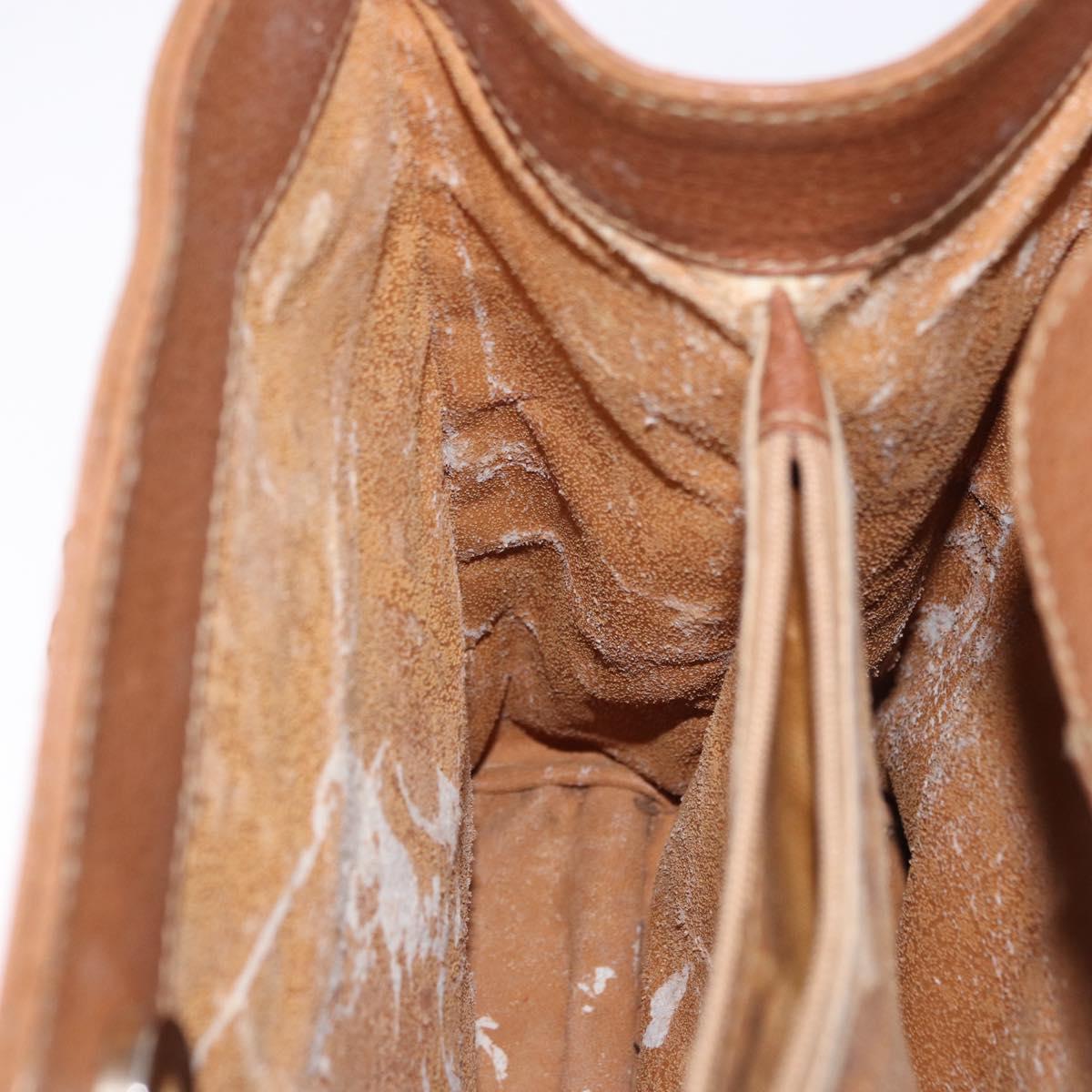 GUCCI Bamboo Hand Bag Leather Brown Gold Tone 002 2853 0260 0 Auth gh2279
