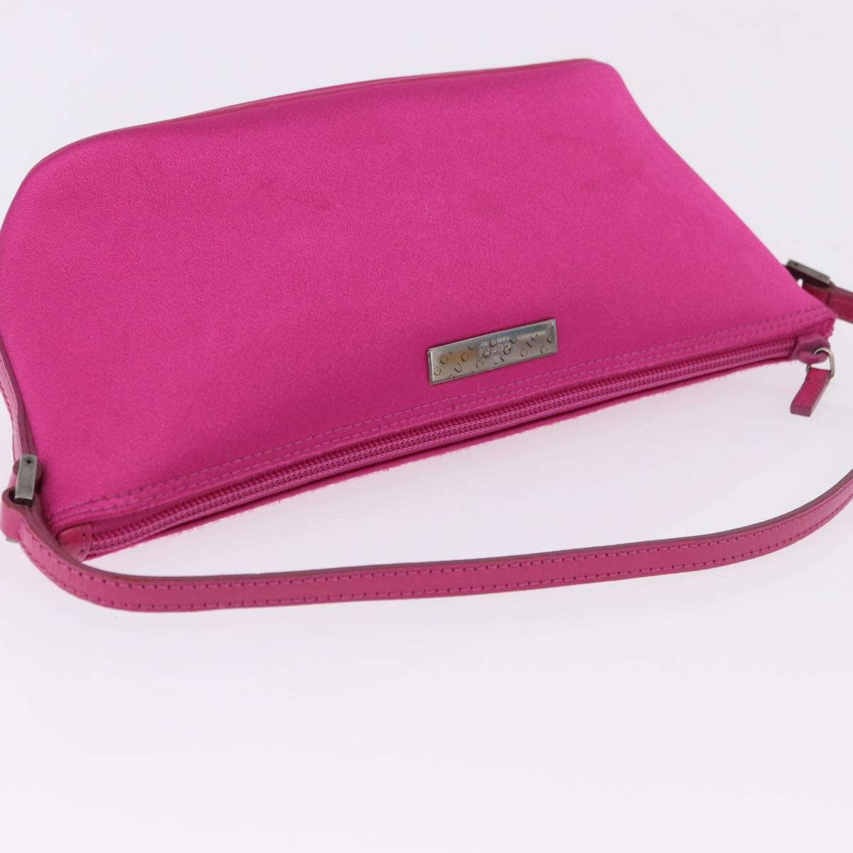 GUCCI Accessory Pouch Canvas Pink Silver 039 1103 Auth gh2280A