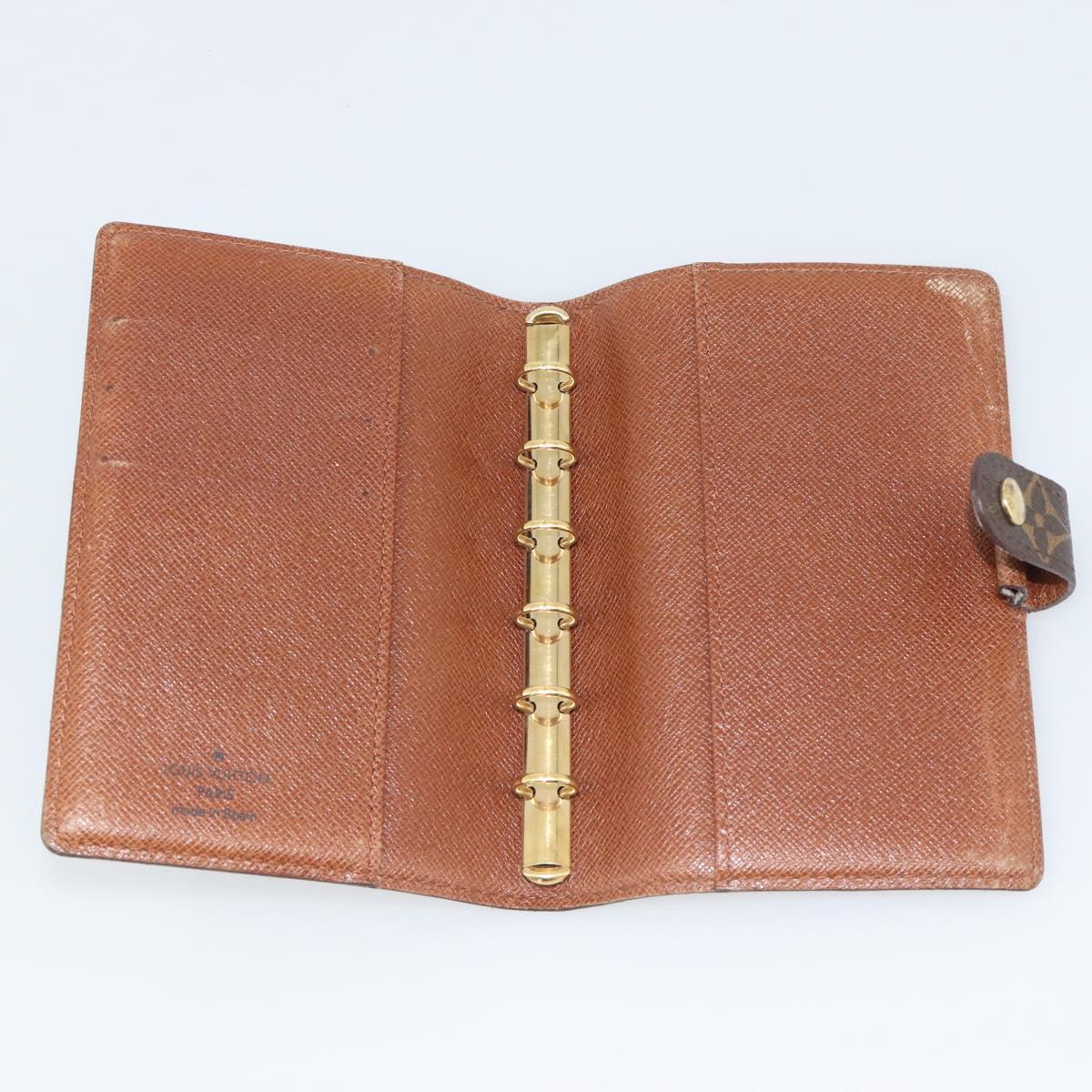 LOUIS VUITTON Monogram Agenda PM Day Planner Cover R20005 LV Auth gh2281