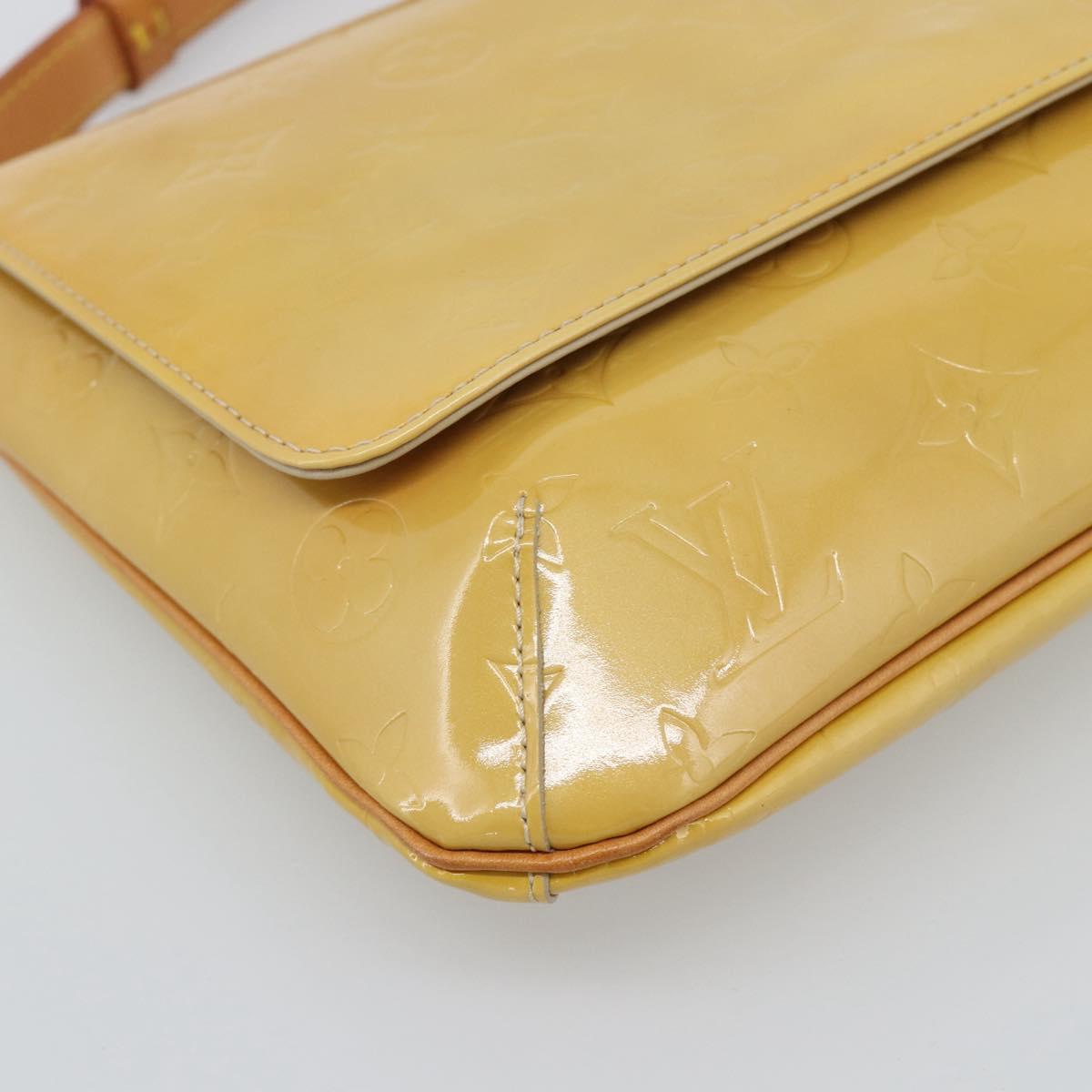 LOUIS VUITTON Monogram Vernis Thompson Street Bag Beige M91301 LV Auth gh2282A