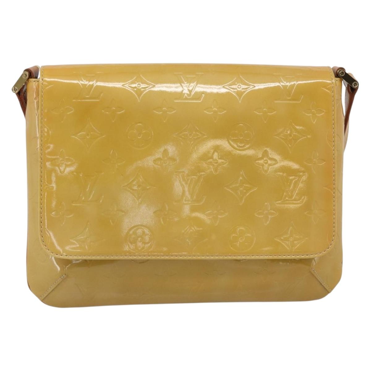 LOUIS VUITTON Monogram Vernis Thompson Street Bag Beige M91301 LV Auth gh2282A