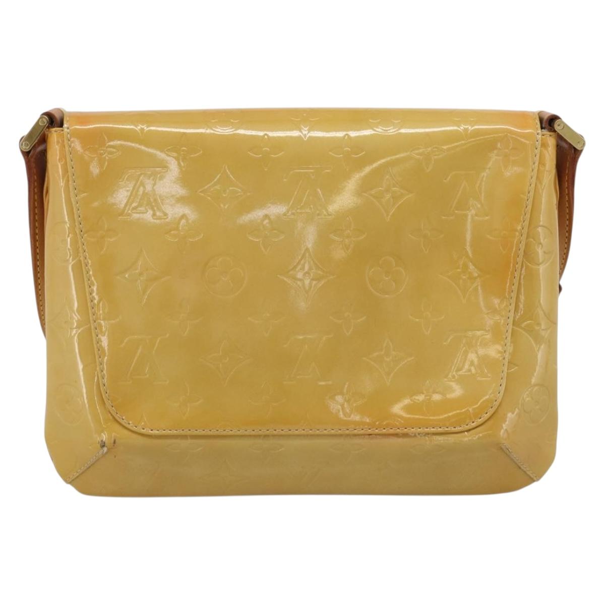 LOUIS VUITTON Monogram Vernis Thompson Street Bag Beige M91301 LV Auth gh2282A