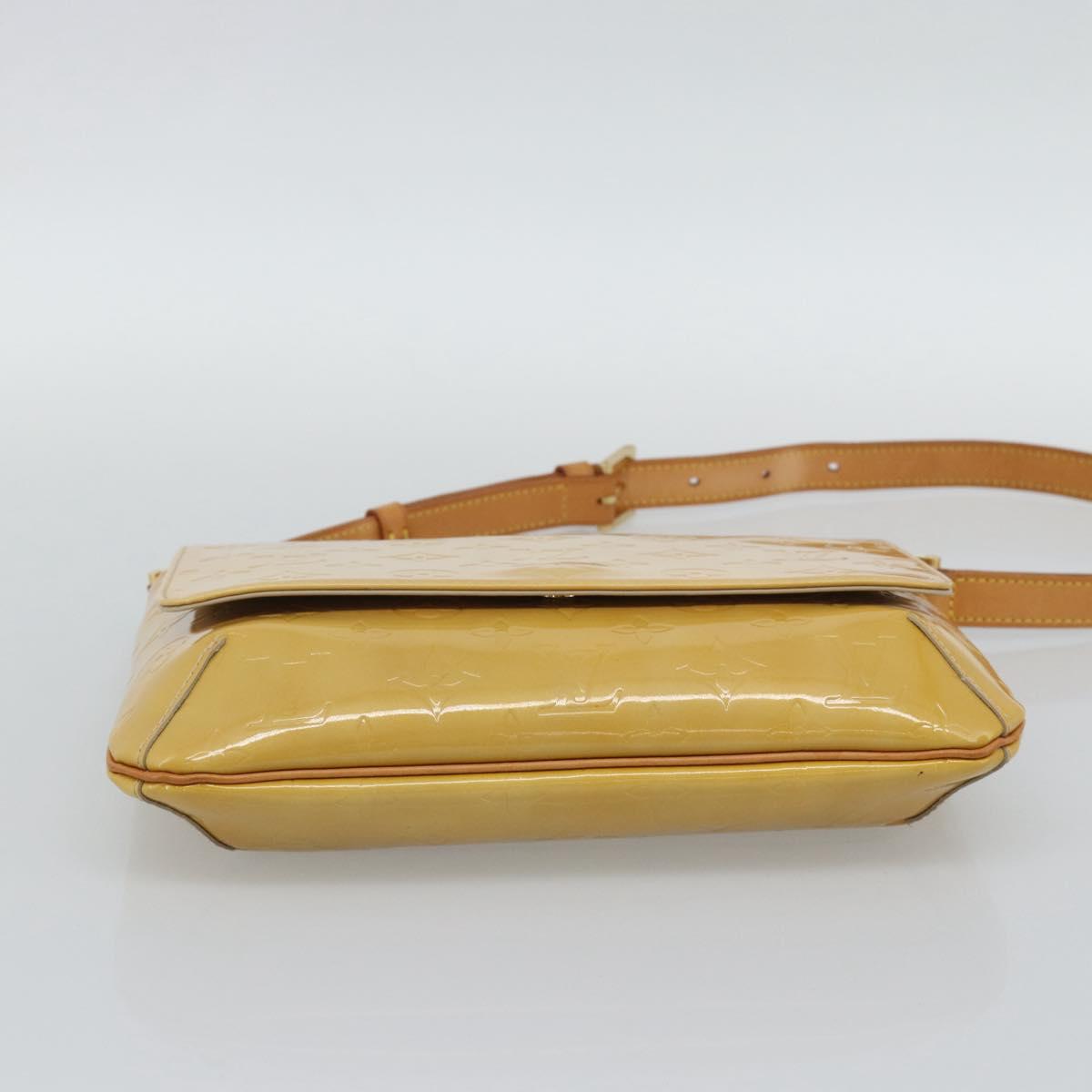 LOUIS VUITTON Monogram Vernis Thompson Street Bag Beige M91301 LV Auth gh2282A