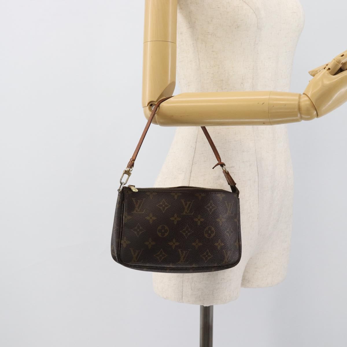 LOUIS VUITTON Monogram Pochette Accessoires Pouch M51980 LV Auth gh2289