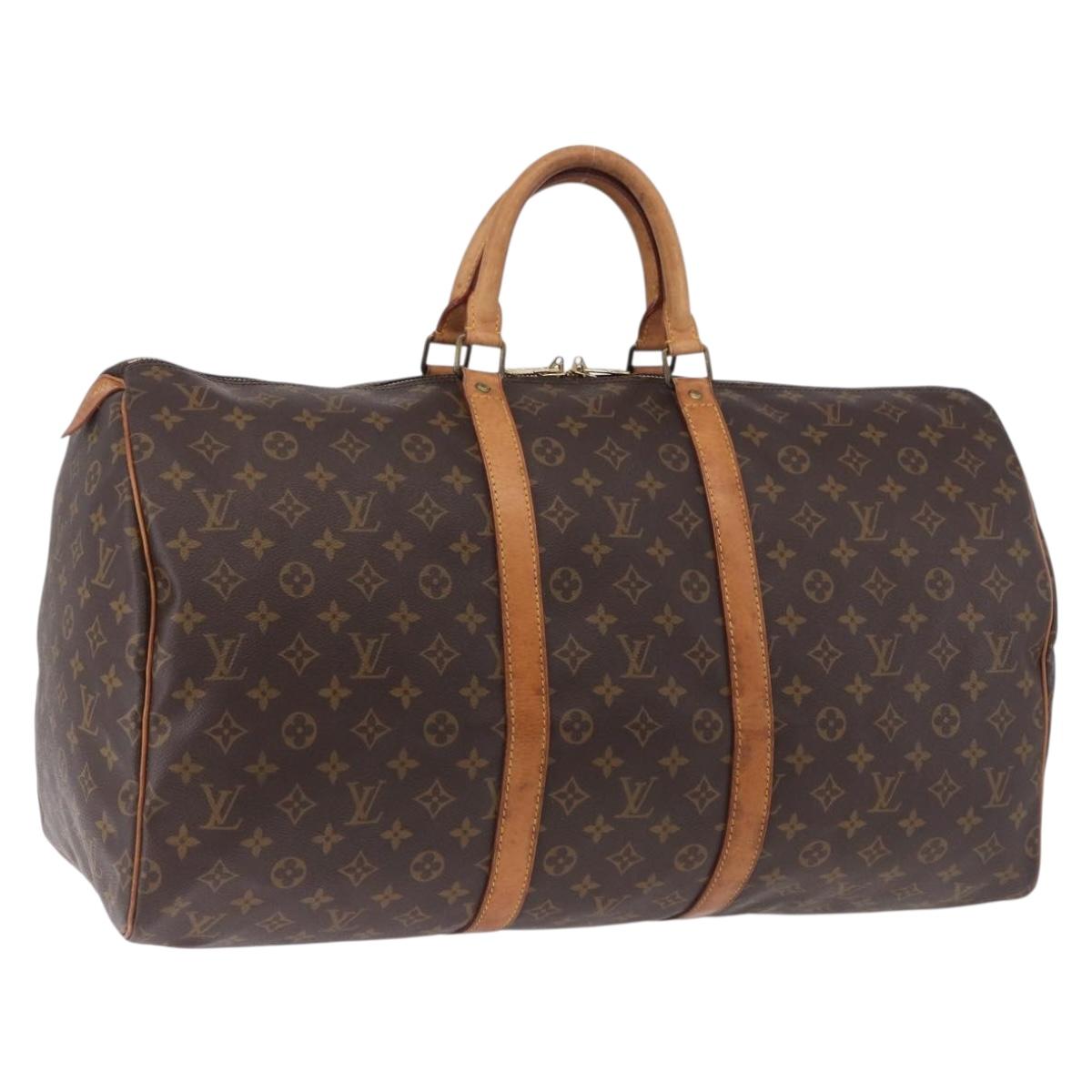 LOUIS VUITTON Monogram Keepall 55 Boston Bag M41424 LV Auth gh2293