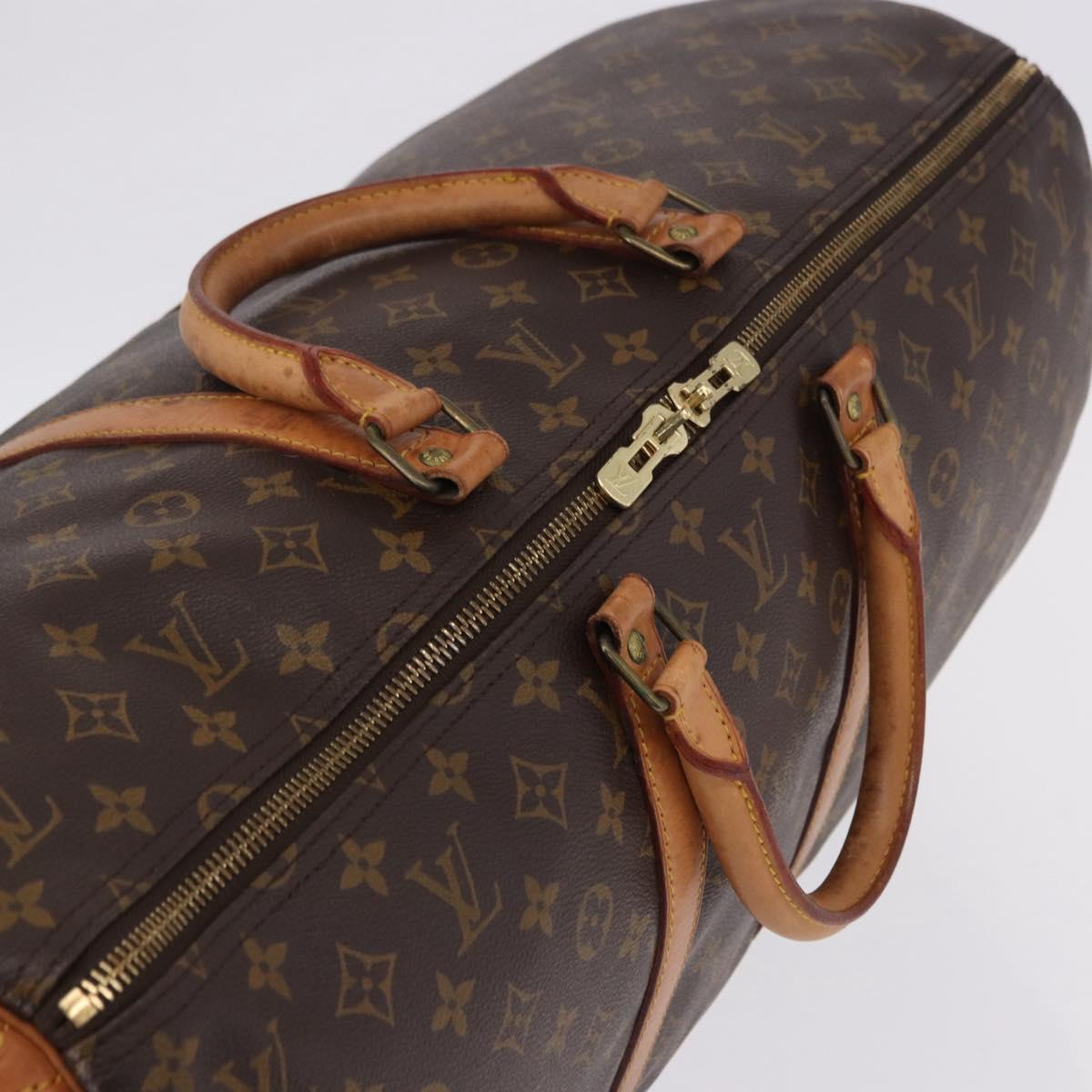 LOUIS VUITTON Monogram Keepall 55 Boston Bag M41424 LV Auth gh2293