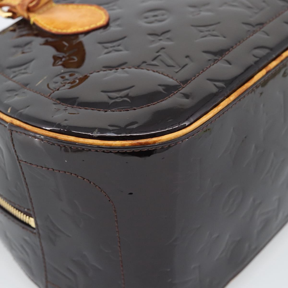 LOUIS VUITTON Monogram Vernis Summit Drive Hand Bag Amarante M93516 Auth gh2297