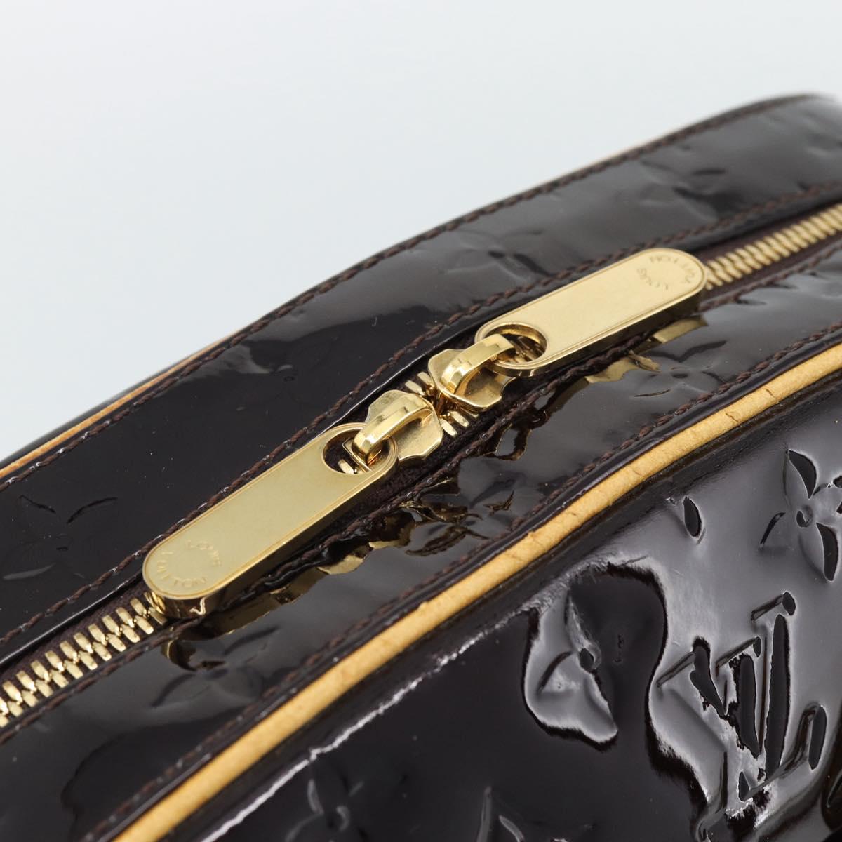 LOUIS VUITTON Monogram Vernis Summit Drive Hand Bag Amarante M93516 Auth gh2297