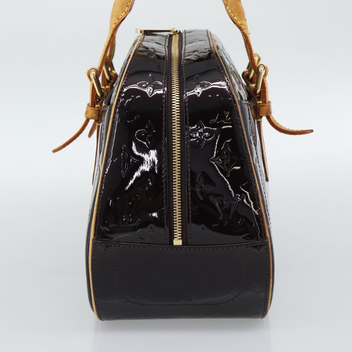 LOUIS VUITTON Monogram Vernis Summit Drive Hand Bag Amarante M93516 Auth gh2297