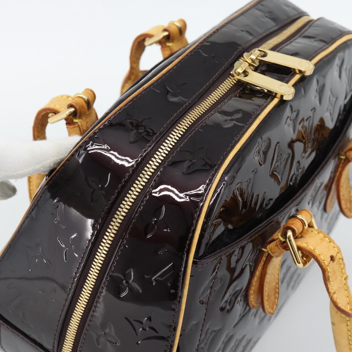 LOUIS VUITTON Monogram Vernis Summit Drive Hand Bag Amarante M93516 Auth gh2297