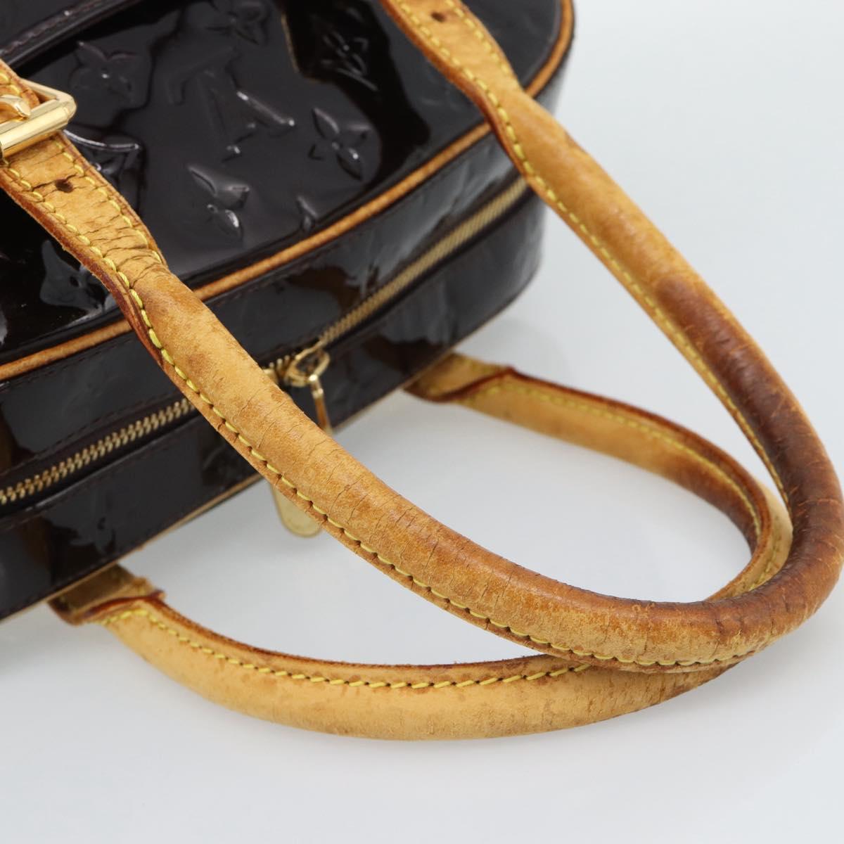 LOUIS VUITTON Monogram Vernis Summit Drive Hand Bag Amarante M93516 Auth gh2297