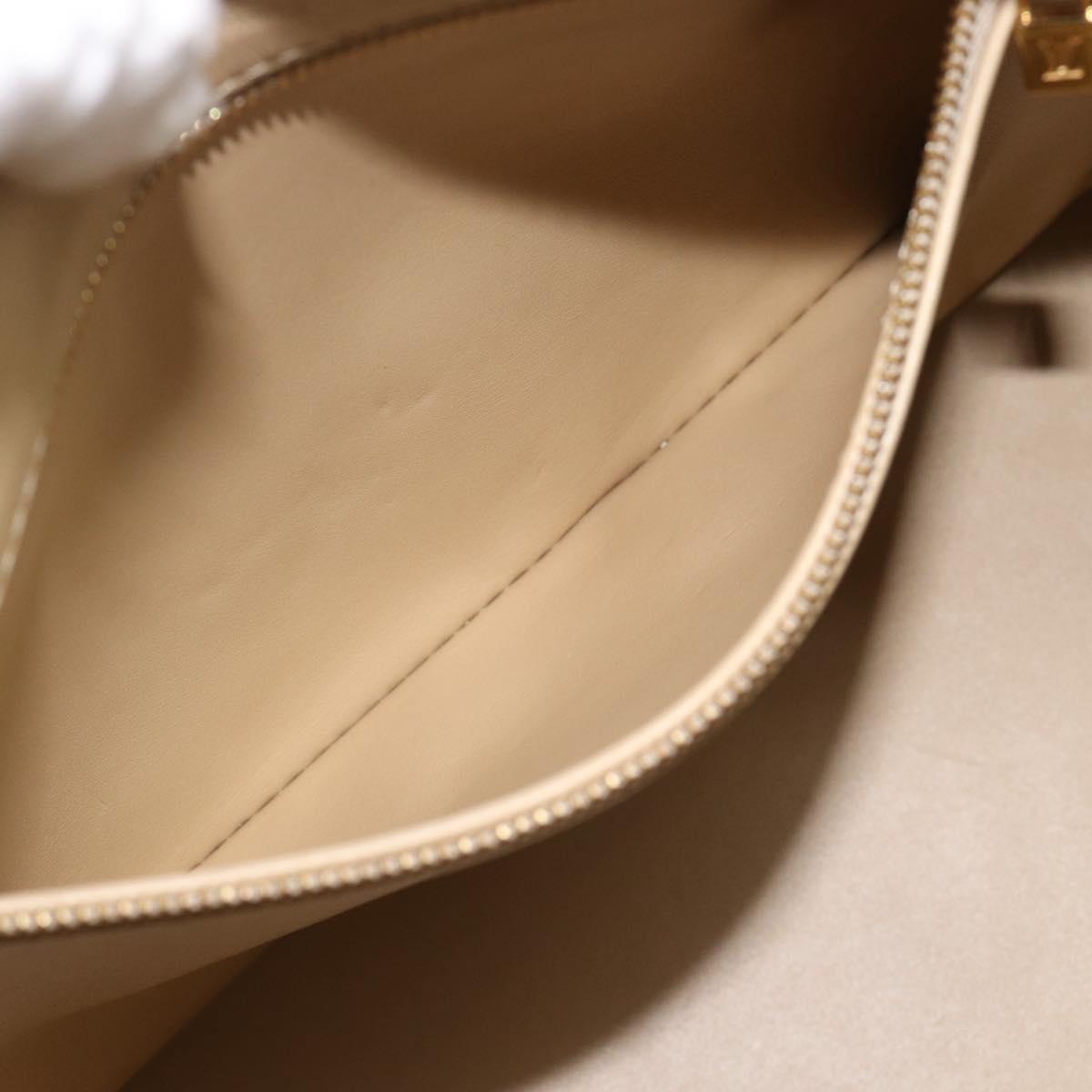 LOUIS VUITTON Monogram Vernis Houston Hand Bag Beige M91004 LV Auth gh2304A