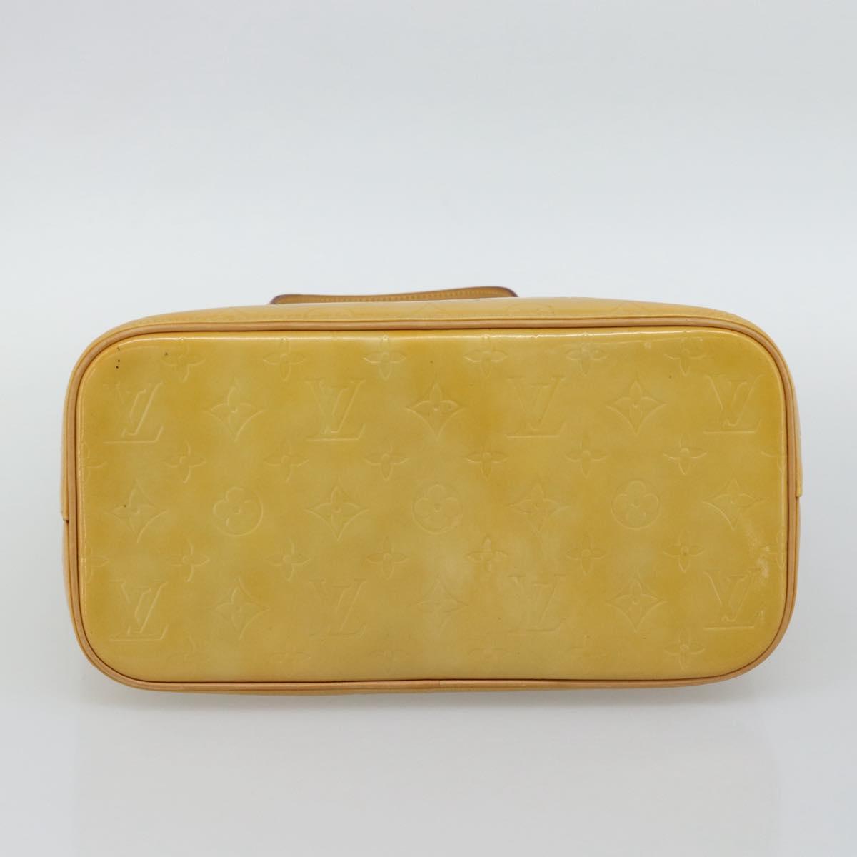 LOUIS VUITTON Monogram Vernis Houston Hand Bag Beige M91004 LV Auth gh2304A