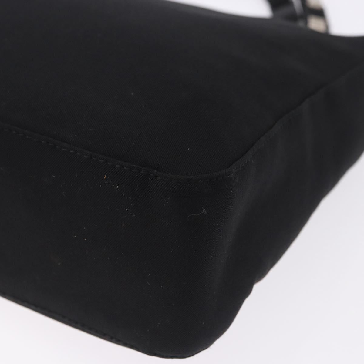 Salvatore Ferragamo Vala Hand Bag Canvas Black Silver Auth gh2305