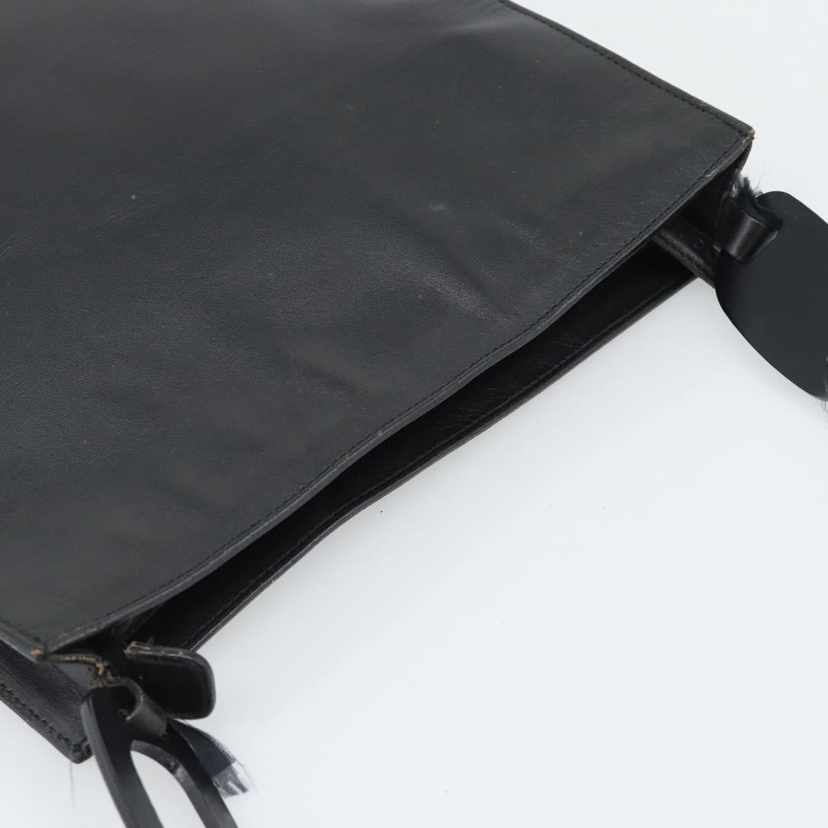 GUCCI Shoulder Bag Leather Black 001 2122 Auth gh2309
