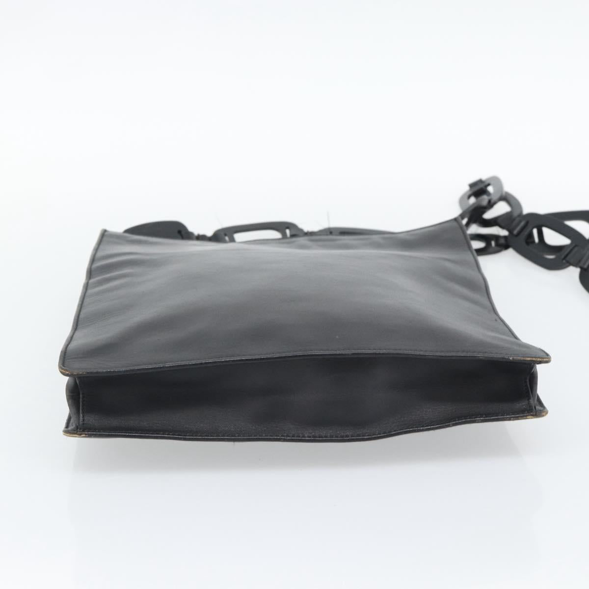 GUCCI Shoulder Bag Leather Black 001 2122 Auth gh2309