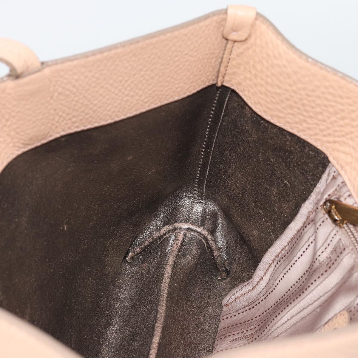 Salvatore Ferragamo Gancini Tote Bag Leather Pink Gold Tone Auth gh2313
