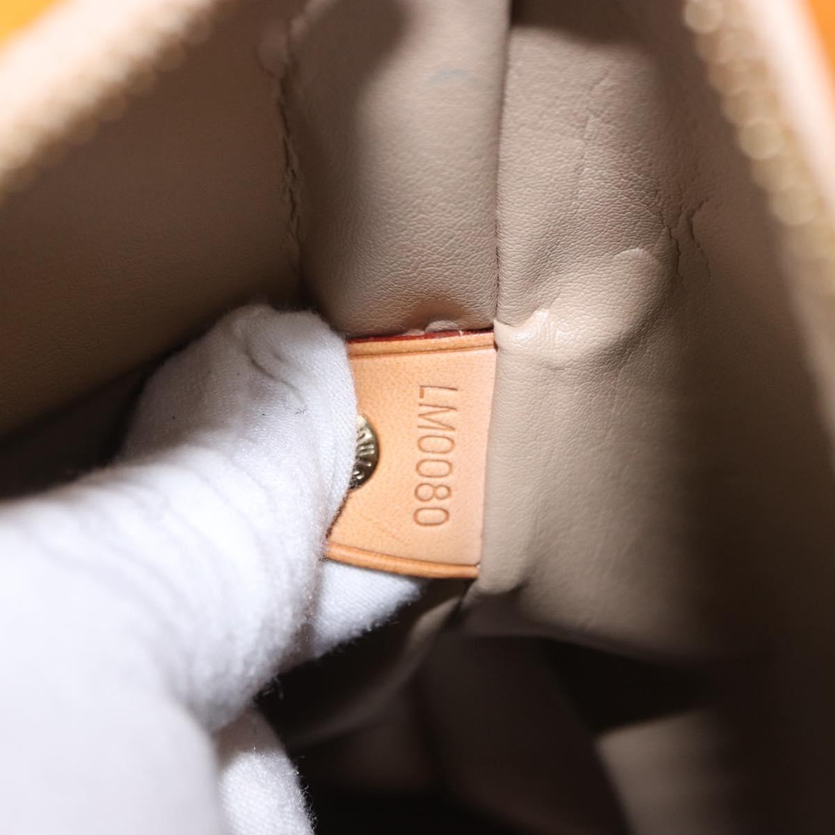LOUIS VUITTON Monogram Vernis Houston Hand Bag Beige M91004 LV Auth gh2315