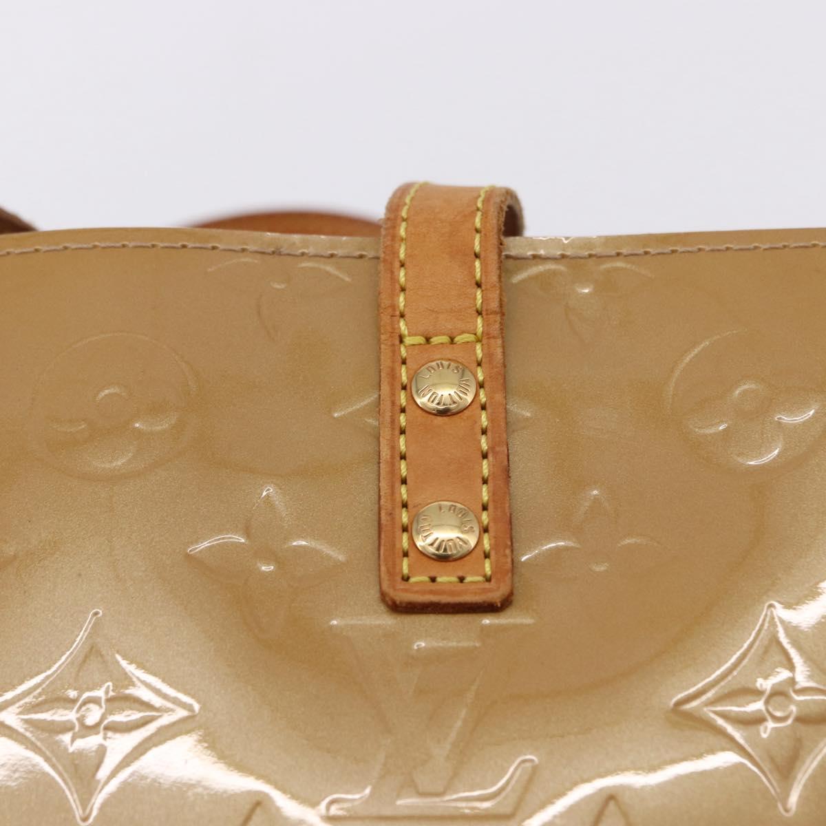 LOUIS VUITTON Monogram Vernis Reade PM Hand Bag Noisette M91334 LV Auth gh2317