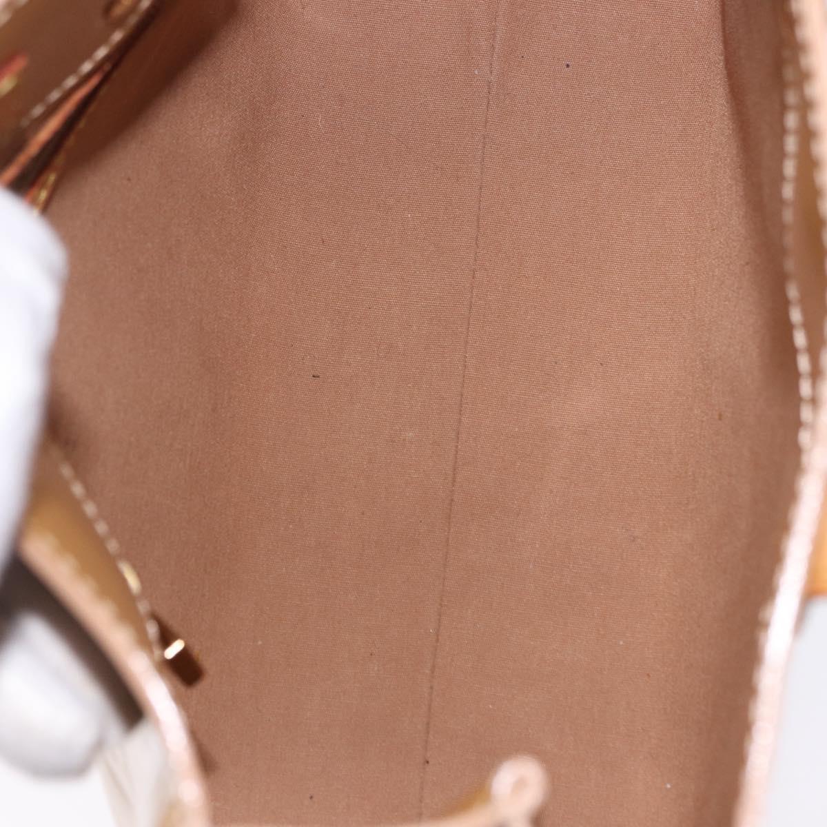 LOUIS VUITTON Monogram Vernis Reade PM Hand Bag Noisette M91334 LV Auth gh2317