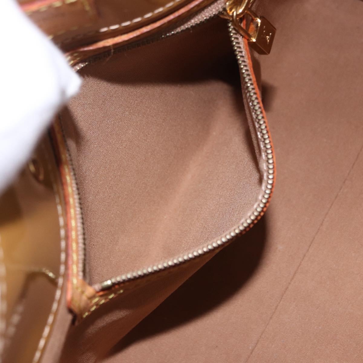 LOUIS VUITTON Monogram Vernis Reade PM Hand Bag Noisette M91334 LV Auth gh2317